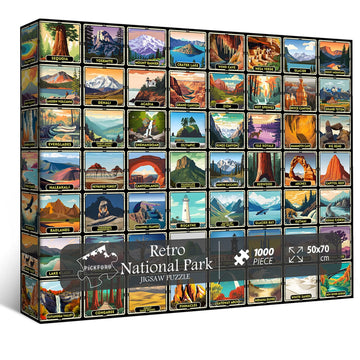 Retro National Park Jigsaw Puzzle 1000 Pieces